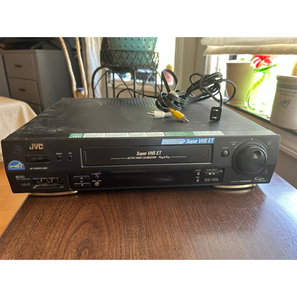 JVC HR-S3500U Super VHS Video Cassette Player 4-Head Tested Working
